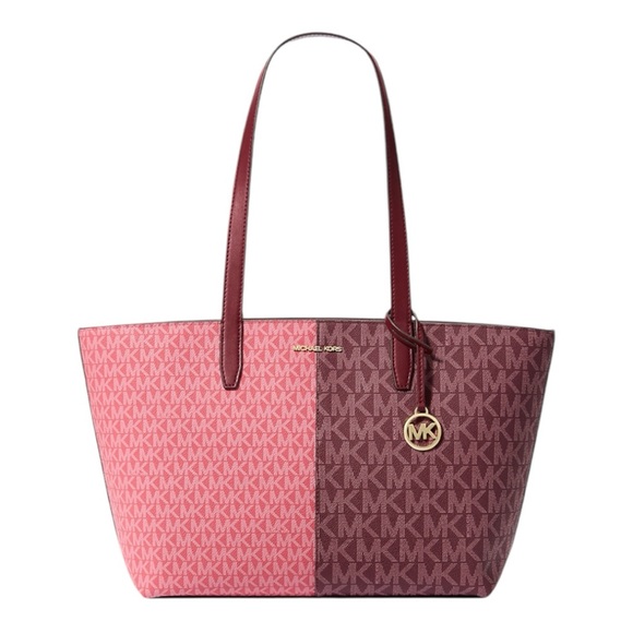 Michael Kors Jet Set Medium Two-Tone Logo Tote Bag - Picture 1 of 3